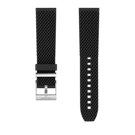 Black Mesh Rubber Strap .